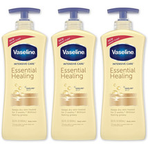 Pack of (3) New Vaseline Intensive Care Essential Healing Lotion 20.3 oz - £31.11 GBP