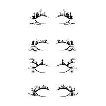 Halloween Eye Shadow Tattoos 4pcs Spider Web Skull Bat Spooky Scary Fake Black W - £18.85 GBP