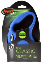 Flexi New Classic Retractable Tape Leash Blue Small - 16&#39; long - £34.47 GBP