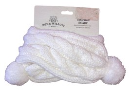 Bee &amp; Willow Dog Cable Knit Scarf White Neck 10-14&quot; - $8.00