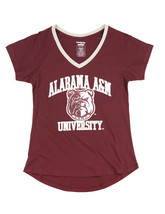 ALABAMA A&amp;M V-NECK TEE UNIVERSITY FOOTBALL JERSEY BULLDOG SWEATSHIRT HBC... - £27.07 GBP