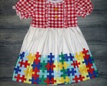 NEW Boutique Puzzle Pieces Girls Short Sleeve Dress Size 2T - £10.47 GBP