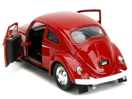 1959 Volkswagen Beetle Red with White Graphics and Boxing Gloves Accessory &quot;Punc - £19.14 GBP