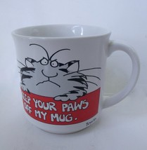 Keep Your Paws Off My Mug Coffee Tea Cranky Cat Mug Sandra Boynton Japan Office - £10.41 GBP