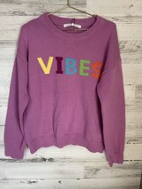 ENGLISH FACTORY Pink Orchid Vibes Sweater Large NEW NWT Crewneck - £37.96 GBP