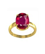 Piedra natal chapada en oro de 12,25 Ratti Ruby/Manik Panchdhatu con... - $37.74