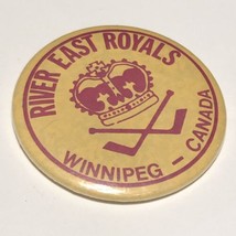 River East Royals Winnipeg Junior Hockey League Pinback Button Pin 2-1/4” - £5.55 GBP