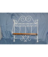 Home Interior &amp; Gifts White Wire And Wood Shelf Homco -b - $16.00