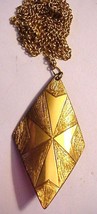 Vintage Copper Maltese Cross Large Pendant On Chain Necklace - £25.94 GBP