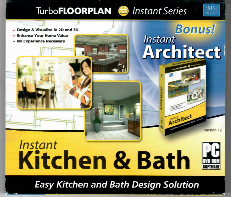 INSTANT KITCHEN & BATH - VERSION 12 PC DVD-ROM + DECK & PATIO PC CD-ROM [FREE]