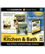 INSTANT KITCHEN &amp; BATH - VERSION 12 PC DVD-ROM + DECK &amp; PATIO PC CD-ROM ... - $11.60