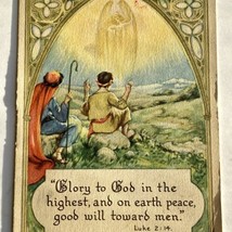 c1924 Bible Class Attendance Award Card Presbyterian Sunday School Glory... - £15.95 GBP