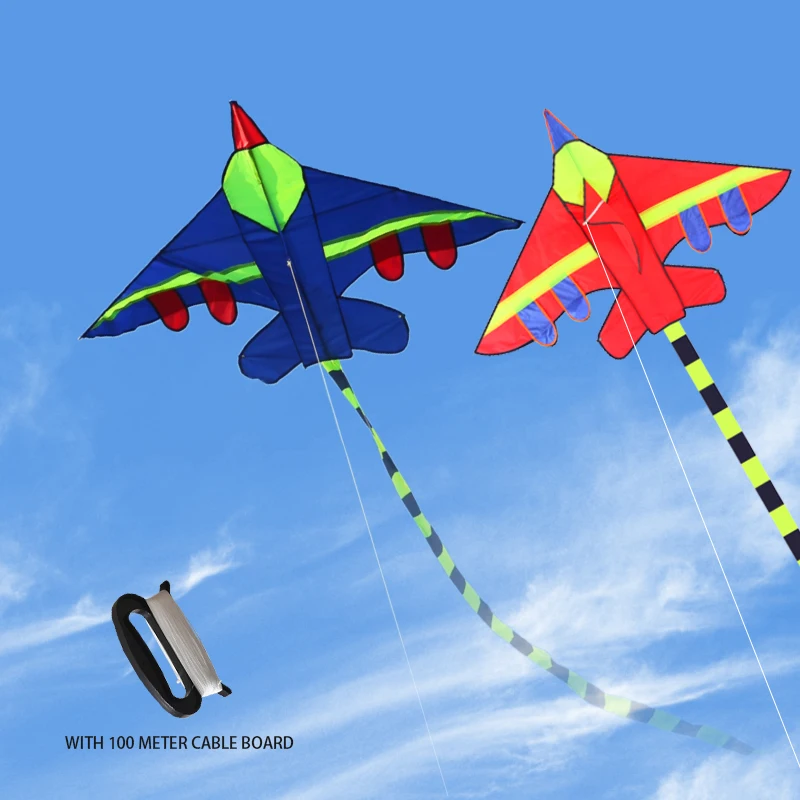 YongJian High quality long tail aircraft kite flying toy nylon anti-fall fighter - £10.97 GBP