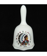 Vintage Porcelain Bell Native American Chief Picture and Symbols - $9.41