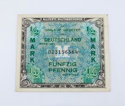 1944 Germania Allied Occupation 1/2 Segno Currency (XF - $54.72