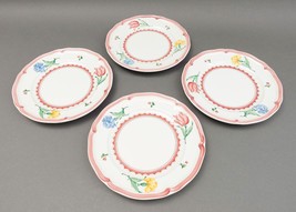 Villeroy &amp; Boch Germany Jardin D&#39;Alsace Fleur 8&quot; Salad Plates Set of 4 - £78.09 GBP