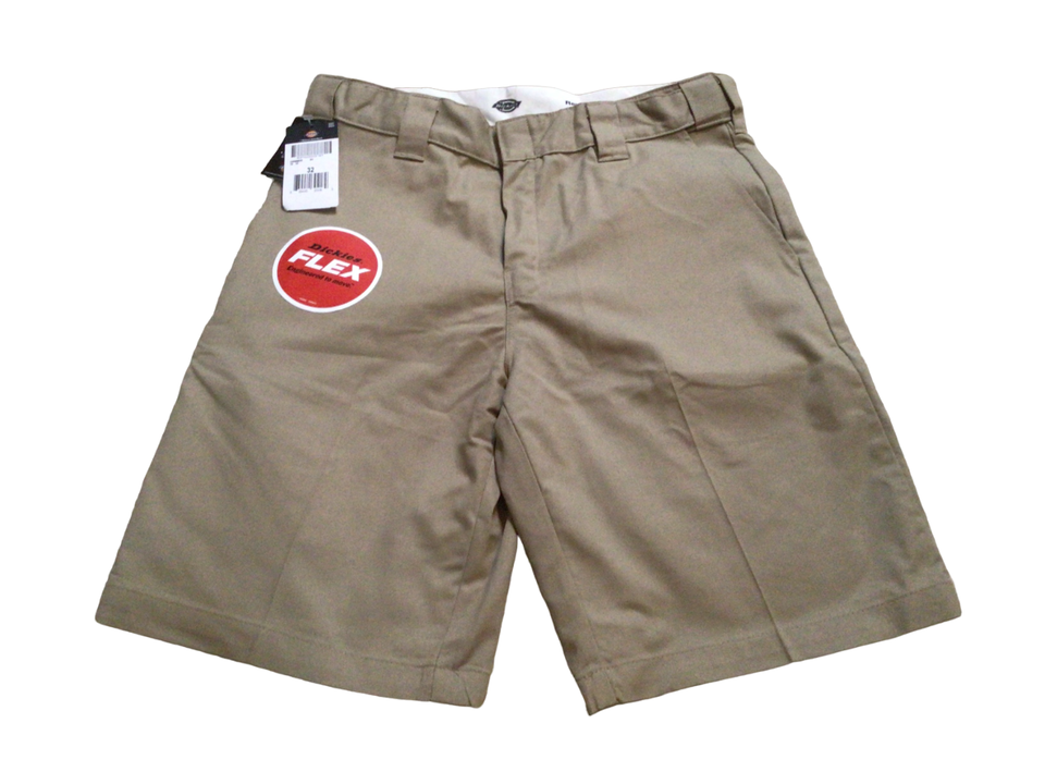 Primary image for NEW Dickies Size 32 Khaki 11" Relaxed Flex Fit Shorts Multi Pocket Tan NWT 913A
