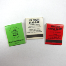 3 Matchbooks Indiana Chicken Shack, Ice House Stag Bar, Hickory Grove Lakes - £11.80 GBP