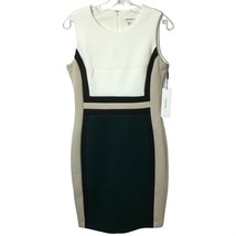 Calvin Klein Women&#39;s Sleeveless Color Block Sheath Dress (Size 12) - £80.26 GBP