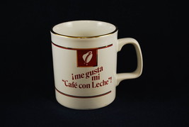 Maxwell House Ceramic Coffee Mug Cup Spanish Me Gusta Mi Cafe Con Leche - £16.02 GBP