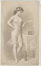 Capadura 5 cent Cigar Victorian trade card antique vintage advertising risque - £27.91 GBP