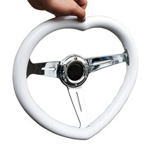 Heart Racing Car Steering Wheel Deep Corn Sports Steering Wheel Universal - £87.92 GBP