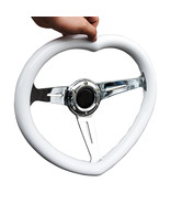 Heart Racing Car Steering Wheel Deep Corn Sports Steering Wheel Universal - £85.99 GBP