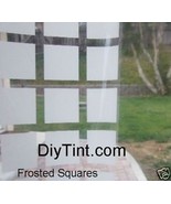 FROSTED SQUARES decorative window film Tint 37X60&quot; deco - $28.04