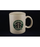 Vint Starbucks White Ceramic Coffee Mug Cup Green Black Mermaid Siren Ca... - $379.94 MXN