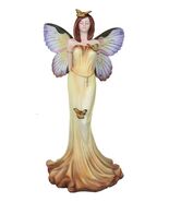 Whimsical Garden Spring Monarch Butterfly Fairy Standing Eyes Closed Fig... - $84.99