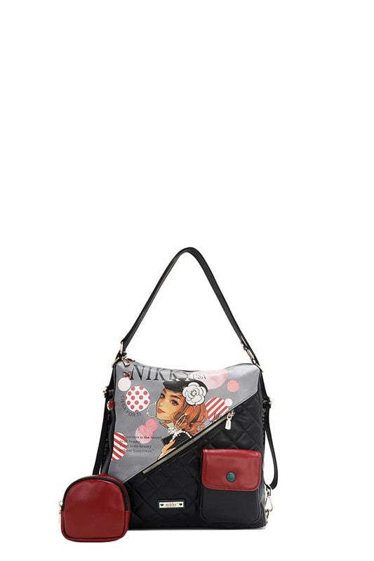 Nicole Lee USA Convertible Adjustable Strap Backpack Bag Item image 2