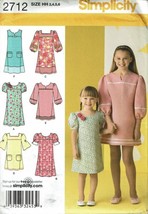 Simplicity Sewing Pattern 2712 Dress Girls Size 3-6 - £7.95 GBP