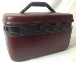 Vintage Samsonite System 4 Train Case Makeup Cosmetic Suitcase w Mirror ... - £19.99 GBP