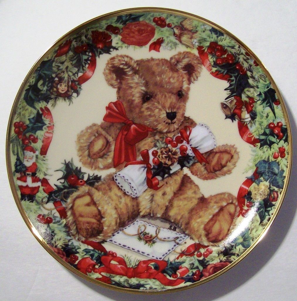 FRANKLIN MINT LIMITED EDITION "TEDDY'S FIRST CHRISTMAS" BY SARAH BENGRY~ - $24.27