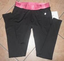 womens yoga athletic wear pants black russell size small nwot - $18.27