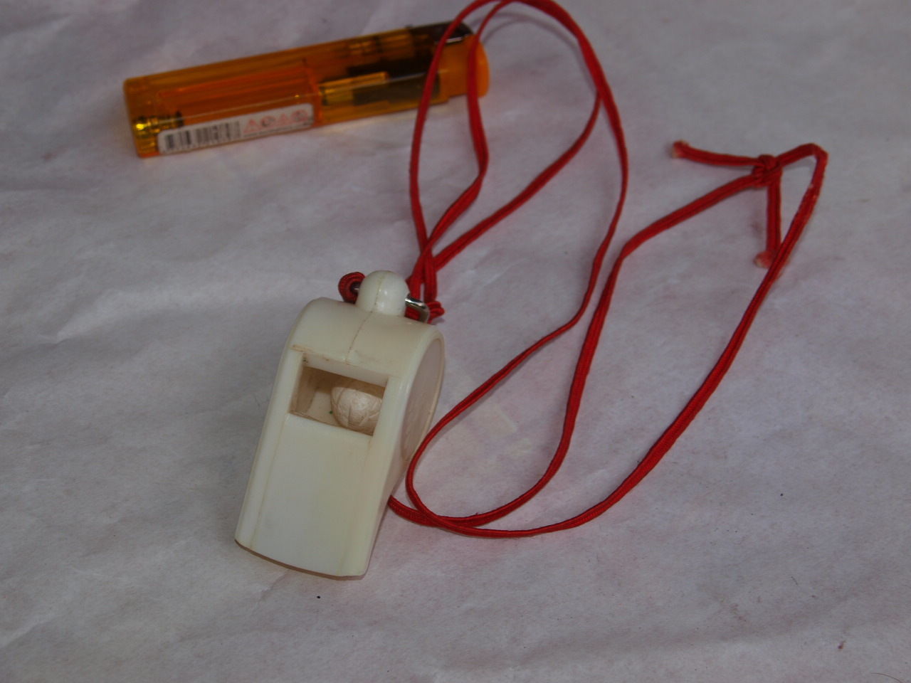 Vintage Soviet  Russian USSR  Sport Whistle  About 1970 White #6 - $8.90