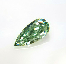 Rare Green Diamond - 0.52ct Natural Loose Fancy Intense Green Color GIA VS1 Pear - £34,401.66 GBP