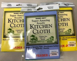3-Packs Trader Joe’s Super Amazing Reusable Kitchen Cloth Towels COLORS ... - £14.90 GBP