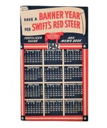 Vtg Swifts Red Steer Fertilizers Guide Calendar Memo Advertising Book 1942 - $19.99