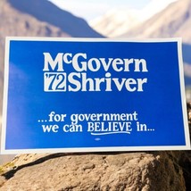 George McGovern &amp; Sargent Shriver Original 1972 Presidential Paper Campaign Sign - £17.98 GBP