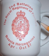ceramic coffee mug: British Army 2nd  Battalion, Royal Regiment of Fusilliers; B - $15.00