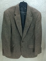 Robert Stock Mens Blazer Sport Coat Two Button Casual Jacket 42R Tweed Wool Suit - £63.16 GBP