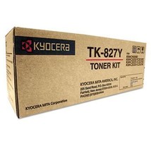 Kyocera - TK827Y Toner, 7,000 Page-Yield, Yellow - £58.38 GBP