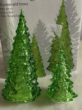 Department 56 village accessories lit emerald trees - New - £17.87 GBP