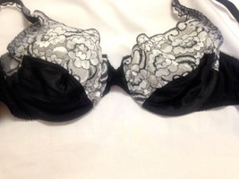 Vintage Lily of France Black &amp; White Bra - £17.54 GBP