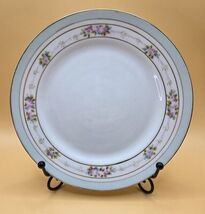 Hand Painted Nippon 7.5” Dessert Plate Pink Roses Gold Trim Japanese Por... - $20.74