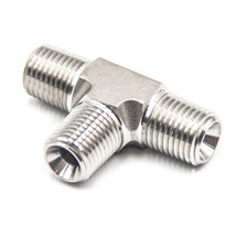 HFS 3/8&quot; Male NPT 3 Way Tee Fittings Stainless Steel 304 - £23.58 GBP