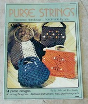 Pattern: 14 Purses Designs Macrame Handbags-Knotting Diagrams-Vintage Bo... - $7.00