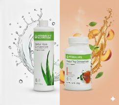 Herbal Tea Concentrate Peach Flavor 3.6Oz &amp; Original Aloe Pint Exp5/27 - $129.21 CAD