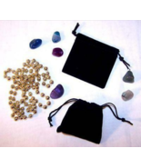 12 SMALL BLACK VELVET DRAWSTRING STORAGE JEWELRY BAGS soft bag coins roc... - $5.41